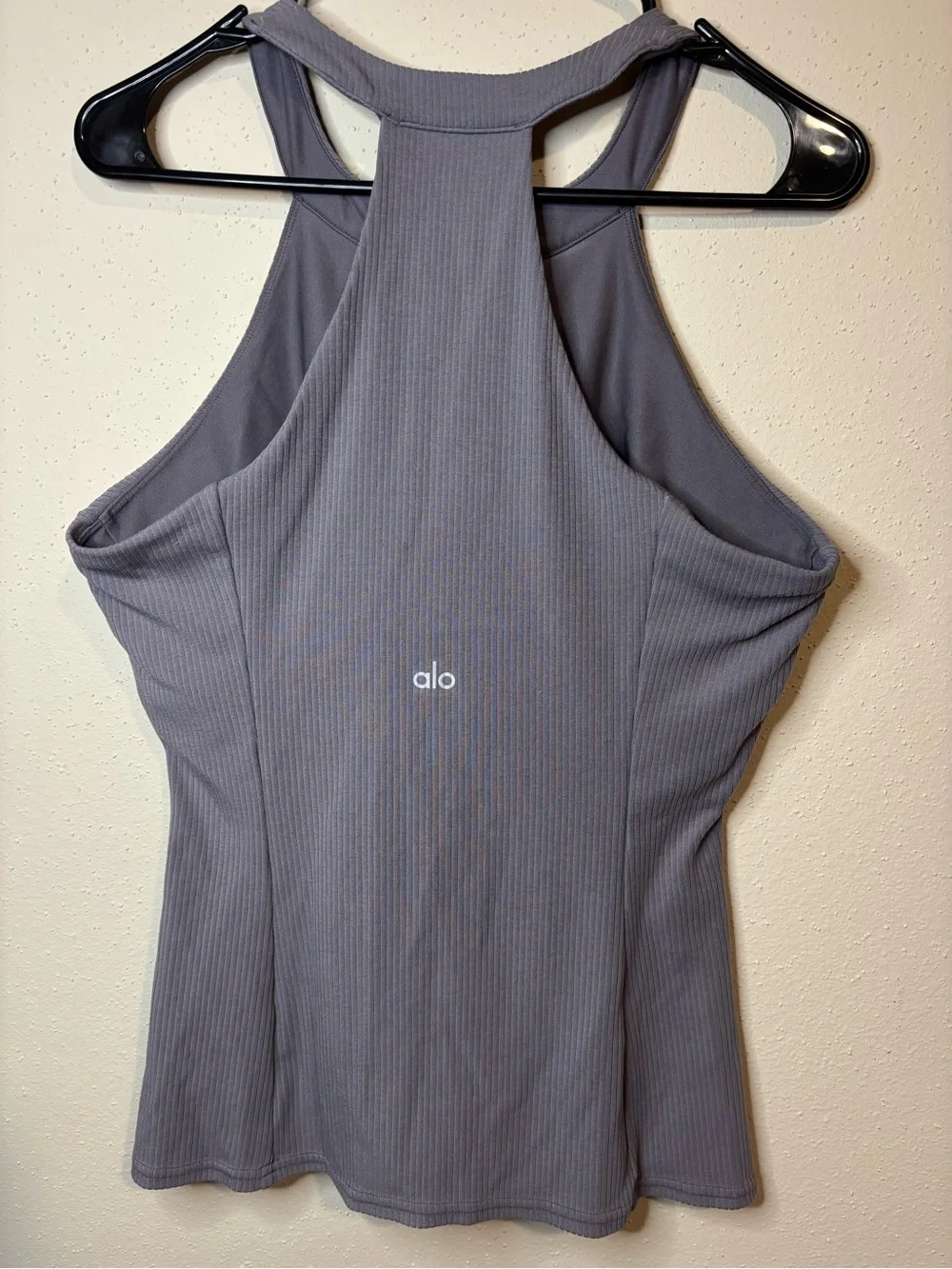 ALO Yoga Ribbed Racerback Tank in Grey
